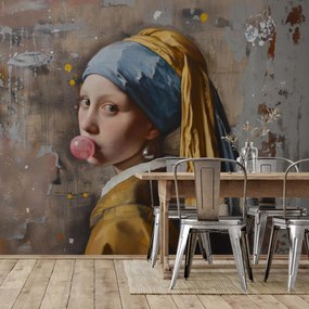 Fototapeta - Nowoczesna dziewczyna z perłą (196x136 cm)
