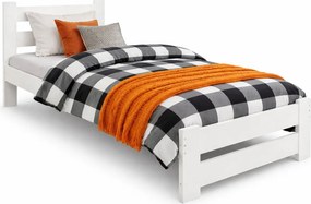 Białe Skandynawskie Łóżko Pojedyncze 90X200 F7-G38