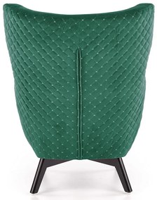 Zielony welwetowy fotel do karmienia uszak C5-S65