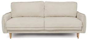 Beżowa rozkładana sofa z materiału bouclé 215 cm Patti – Bonami Selection