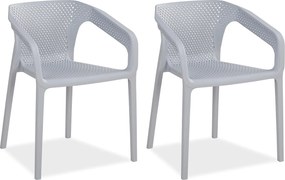 Zestaw mebli ogrodowych szary 55x74,5x54 cm 44,5x44,5 cm