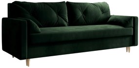Sofa rozkładana zieleń butelkowa - Ahmo