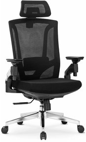 Fotel Biurowy Ergonomiczny Obrotowy WILLY Czarny Nowoczesny