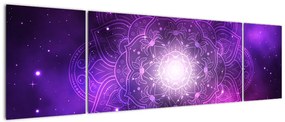 Obraz fioletowej abstrakcji (170x50 cm)