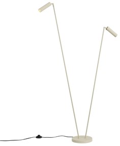 Nowoczesna lampa podłogowa beżowa 2-źródła światła GU10 35mm - Thomas