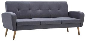 Trzyosobowa sofa pikowana jasnoszara Voso 5X