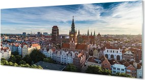 Panel szklany do Kuchni Panorama z Widokiem na Kościół Mariacki