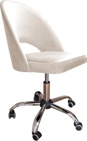 Fotel obrotowy POLO tkanina Welur krzesło biurowe ergonomiczne do biurka : Kolor Stelaża - Chrom, Kolor tkaniny - VELVET - MG50, Typ siedziska - Siedzisko obrotowe 360°, Typ tkaniny - Velvet