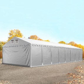 TOOLPORT 5x20m Namiot magazynowy - 2,6 m wysokość ścian bocznych, PVC 800, szary, bez statyki - (49872)