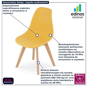 Musztardowe krzesło na drewnianych nogach H0-F18