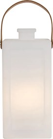 Nowoczesna lampa stołowa biała z efektem płomienia, ładowana, IP44 - Stard