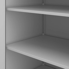 Szafa na akta kartotekowa na klucz szara ALEX D600 450 x 1850 x 600 mm