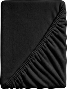 PrzytulneMieszkanie.pl Prześcieradło z mikropluszu SOFT 90x200 cm czarne