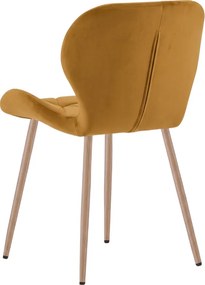 Krzesło jadalniane MANGO VELVET, musztardowe