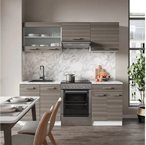 Aneks kuchenny szlachetny szary/biały 200x60x81.6 r-line