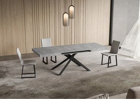 Stół rozkładany Niket 120/224x90 cm nogi betonowe antracytowe