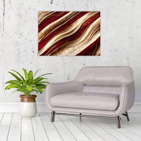 Obraz na szkle - Złoto - biała tekstura (70x50 cm)