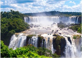 Obraz na szkle wodospadu Iguassu (70x50 cm)