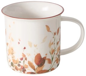 Kubek porcelanowy z kolorową obwódką, BERNADA, 320 ml