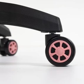 Fotel gamingowy z podnóżkiem Raxor, kolor różowo-biały