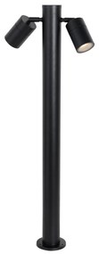 Zewnetrzna Stojąca lampa ogrodowa czarna 80 cm IP44 regulowana 2-światłowa - DuoDesignerski Oswietlenie zewnetrzne