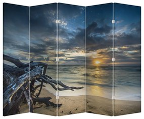 Parawan - Morze o zachodzie Słońca (210x170 cm)