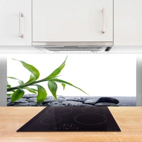 Panel nad blat kuchenny Harmonijne Połączenie Liści I Kamieni