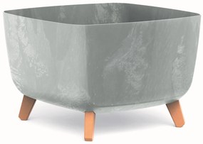 Donica ogrodowa kwadratowa Gracia Square Beton 39 x 39 x 27 cm PROSPERPLAST