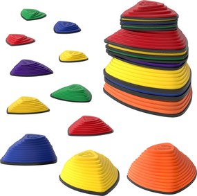 AIYAPLAY Zestaw 11 Trittsteiny, antypoślizgowy design, do wnętrz i na zewnątrz, łatwe do układania, wielokolorowe