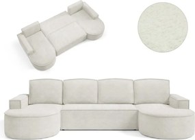 Narożnik MOLLY XL wolnostojący układ U z funkcją spania w tkaninie Abriamo 04 DomoHome