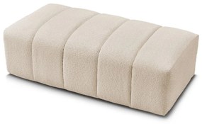 Beżowy podnóżek z materiału bouclé Annecy – Bobochic Paris