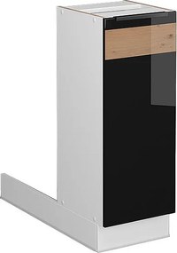 Wysoka szafa czarny dąb wysoki połysk 30x70x82 fame-line