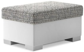 Szaro-biały taboret RELTO z miejscem do przechowywania 85x55 cm