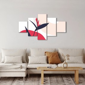 Obraz - Różowa abstrakcja kwiatowa N⁰1 (125x70 cm)