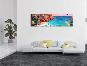 Obraz - Karawan nad oceanem (170x50 cm)