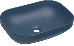 Granatowa prostokątna umywalka ceramiczna C7-E10