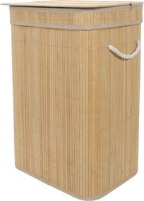 Bambusowy kosz na pranie z pokrywą LUVA, 80 l