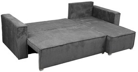 Rozkładana narożna sofa SMART COSARO szara, dwustronna + 2 poduszki GRATIS
