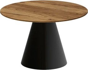 Okrągły stolik Pineto Mini Hubertus dąb / połysk