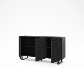 Czarna komoda 151x80x35 cm Peta – Marckeric
