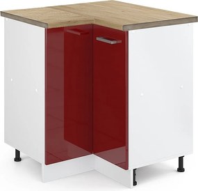 Szafka narożna czerwony połysk 75.6x60x81.6 r-line