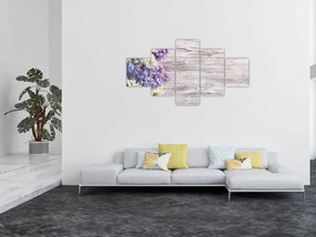 Obraz bzu na drewnie (125x70 cm)