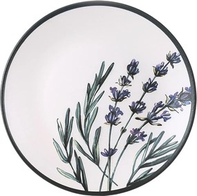 Zestaw 6 płytkich talerzy kamionkowych Herbal 25 cm