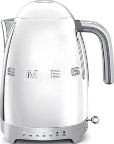 Bezprzewodowy czajnik Smeg 1,7L ze stali nierdzewnej z regulacją temperatury LED i funkcją podtrzymywania ciepła