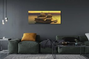 Obraz canvas na ścianę Statek o Złotym Poranku