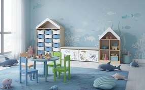Zestaw mebli do przedszkola i żłobka, z pojemnikami Blox Water 7