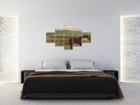 Obraz - Edgar Degas, Horses in a Meadow, reprodukcje (125x70 cm)