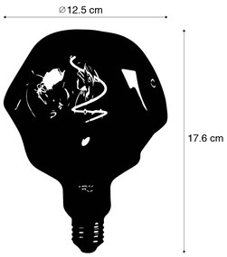 Ściemnialna lampa LED E27 G125 srebrna 4W 75 lm 1800K