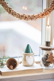 IB Laursen Wisząca ozdoba gliniana CHRISTMAS BELL brązowy