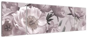 Obraz - Vintage kwiaty piwonii (170x50 cm)